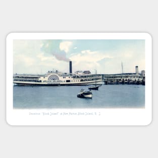 1910 Steamship Block Island, Rhode Island Sticker